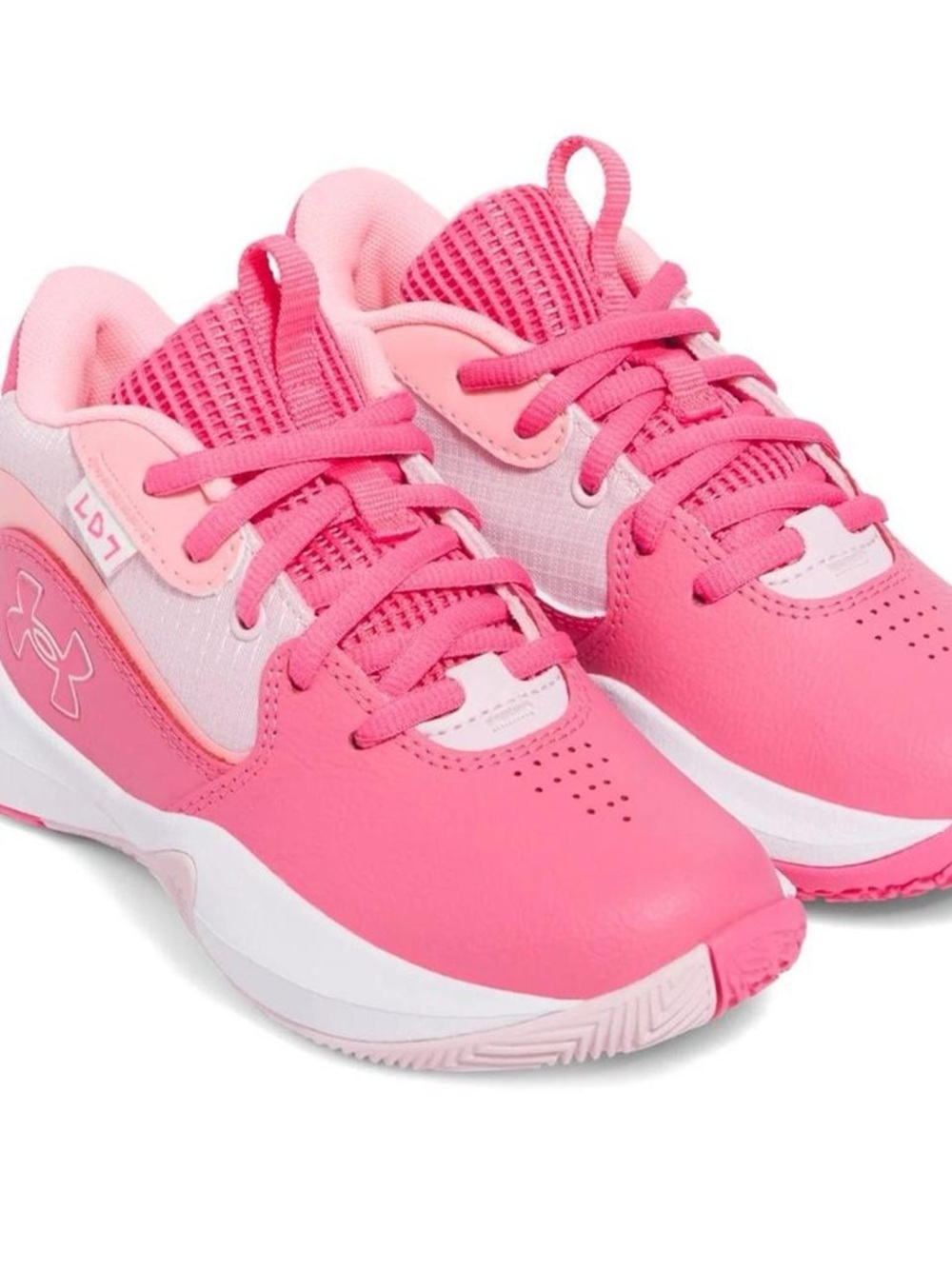 Under Armour Kids Pink Athletic basketball Sneakers
